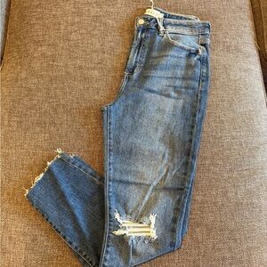 Blue Distressed Women's Jeans